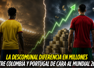 Colombia y Portugal: así está la diferencia en millones Selección Colombia, Selección de Portugal, Copa Mundia 2026, Mundial 2026